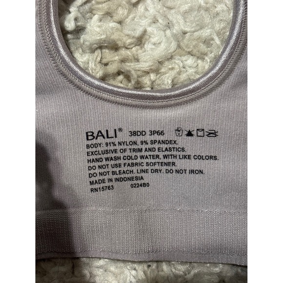 NWT Bali Comfort Cool Bra 38DD Feel The Softness‎ Beige Floral New With Tags - Picture 3 of 7